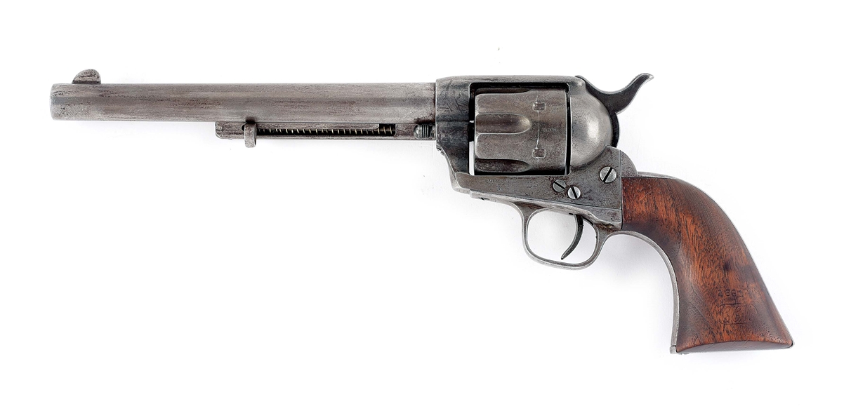 (A) COLT U.S. MARKED SINGLE ACTION ARMY REVOLVER (1881).