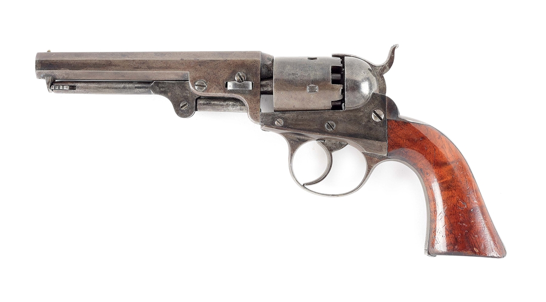 (A) CASED J. COOPER SECOND MODEL DOUBLE ACTION REVOLVER.