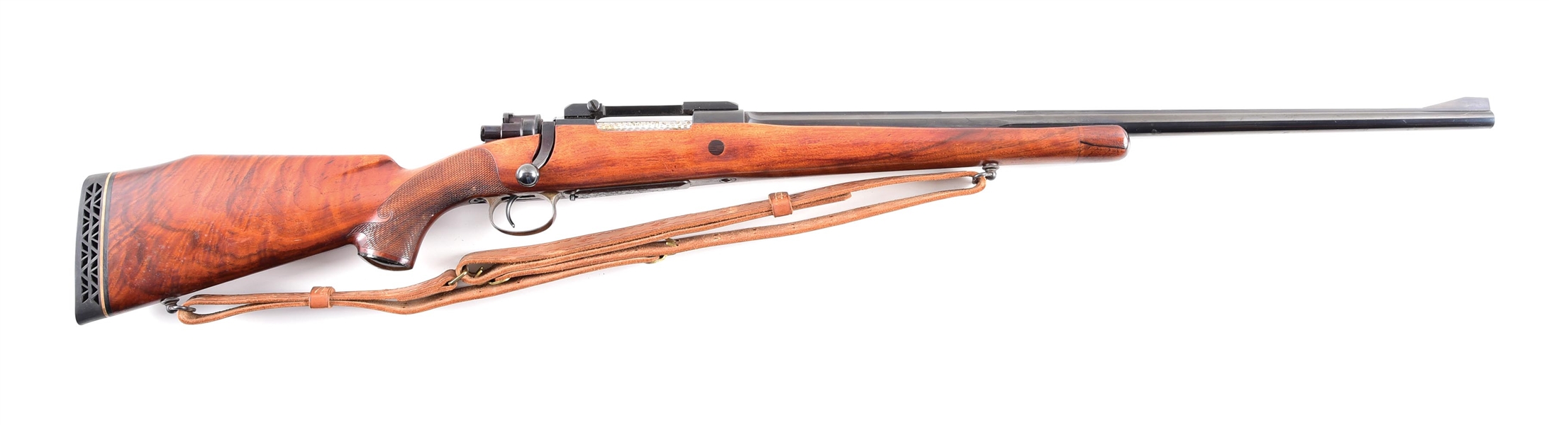 (C) MAUSER SPORTER IN .375 H&H BOLT ACTION RIFLE.