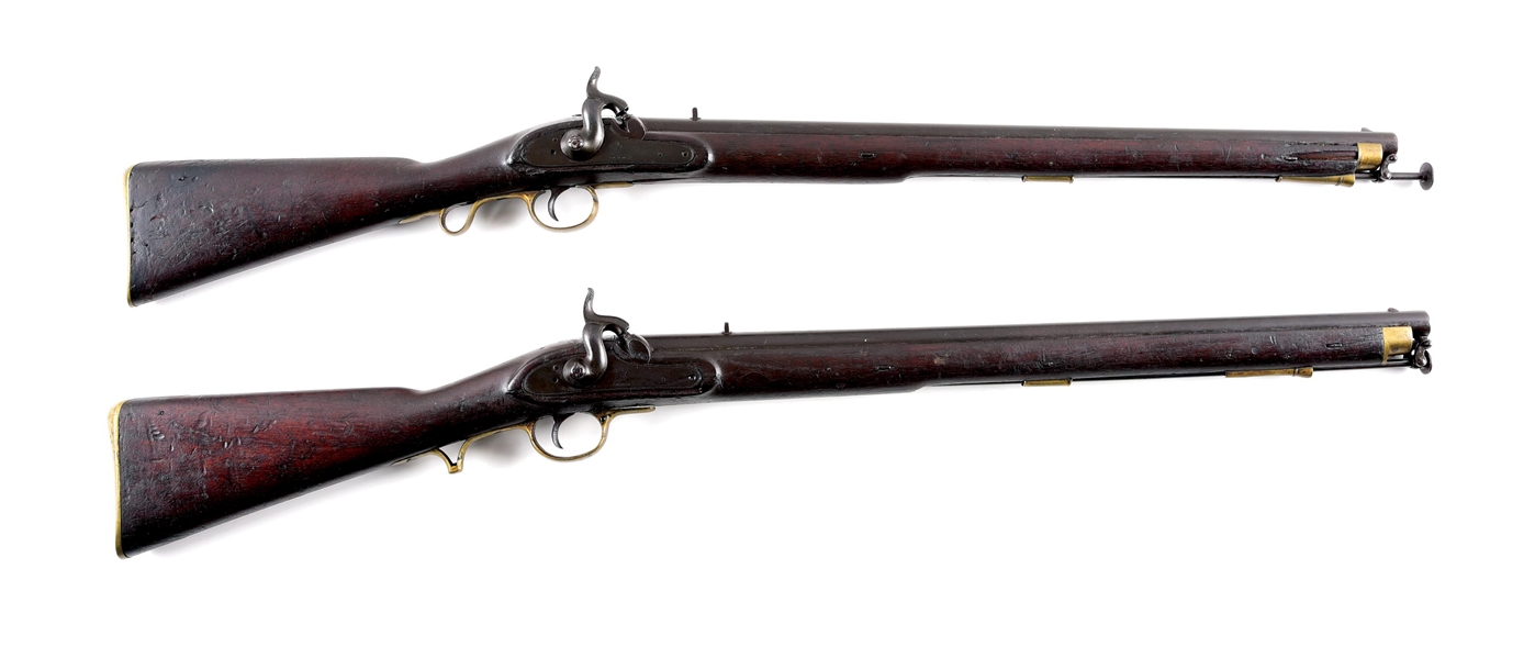 (A) PAIR OF EAST INDIA COMPANY VICTORIA PERCUSSION CAVALRY CARBINES.