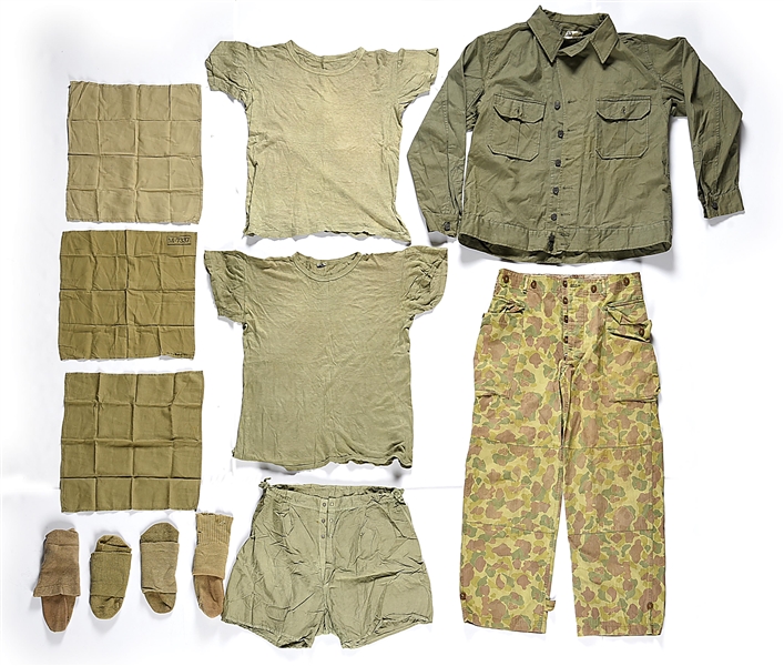 LOT OF US WWII FATIGUES 