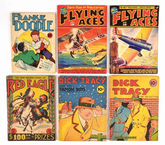 LOT OF 6: VARIOUS 1930S COMIC BOOKS.