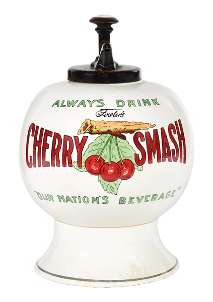 FOWLERS CHERRY SMASH SYRUP DISPENSER.