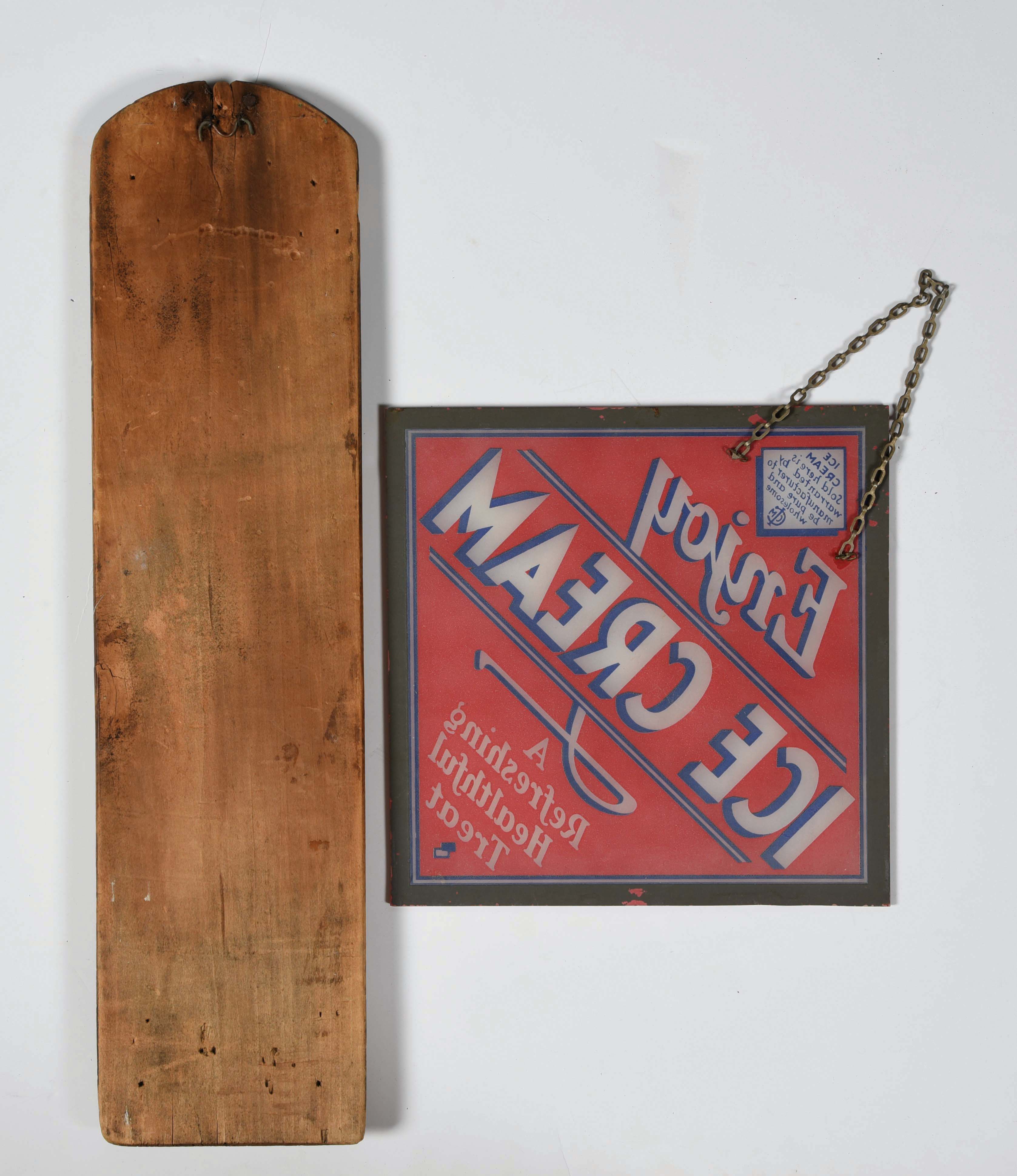 Lot Detail - LOT OF 2: ADVERTISING SIGNS.