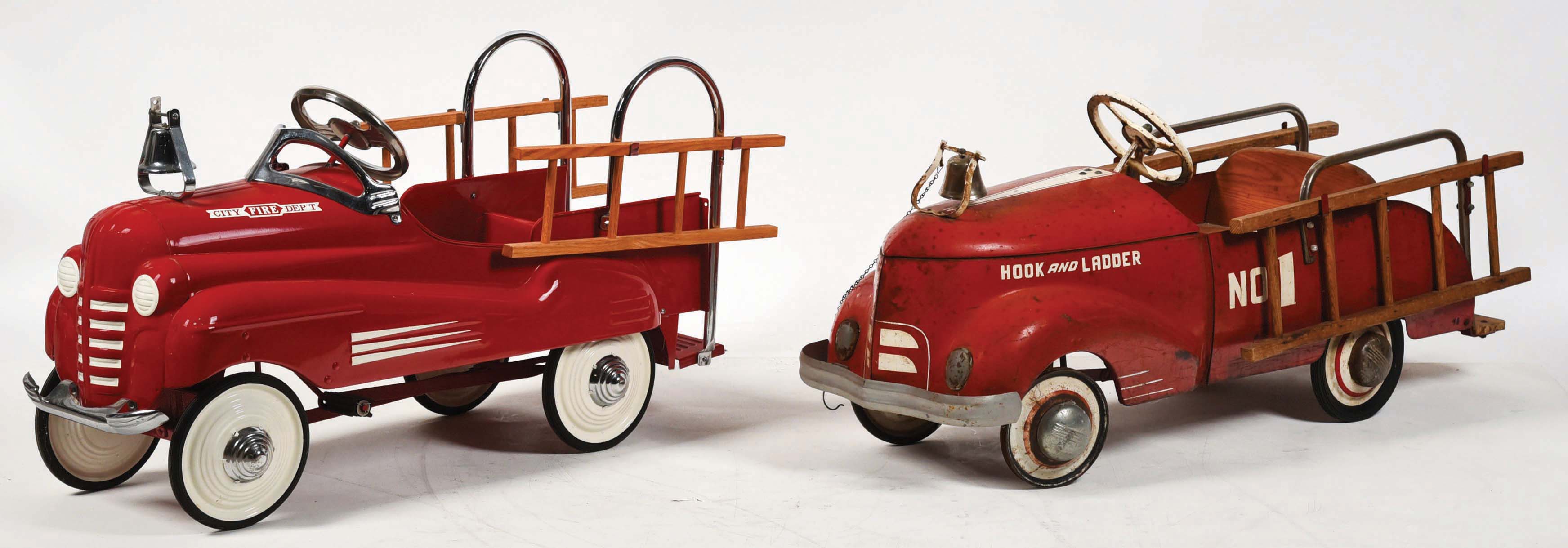 Lot Detail - LOT OF 2: FIRE TRUCK PEDAL CARS.