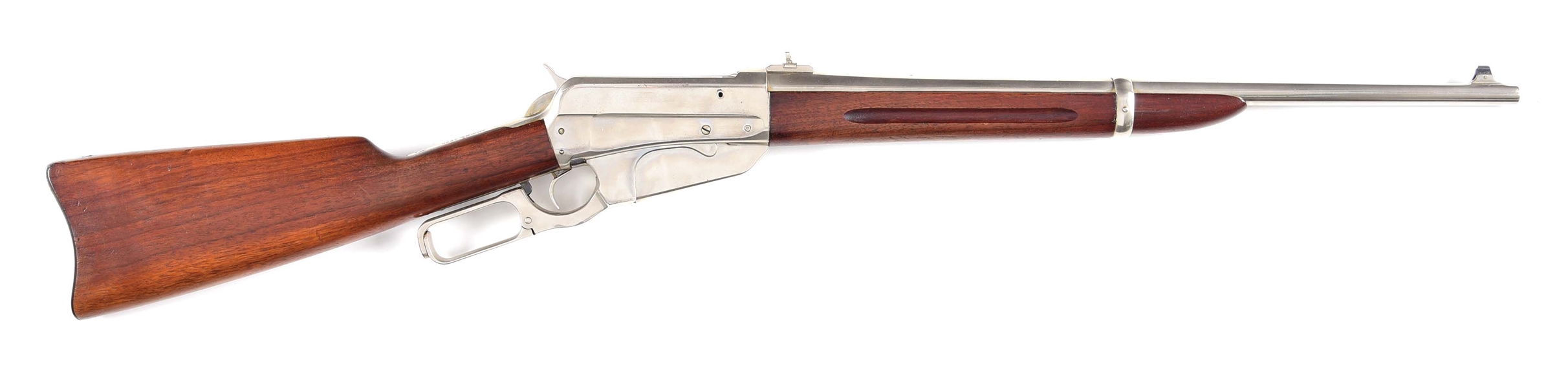 (C) NICKEL PLATED WINCHESTER MODEL 1895 LEVER ACTION CARBINE.
