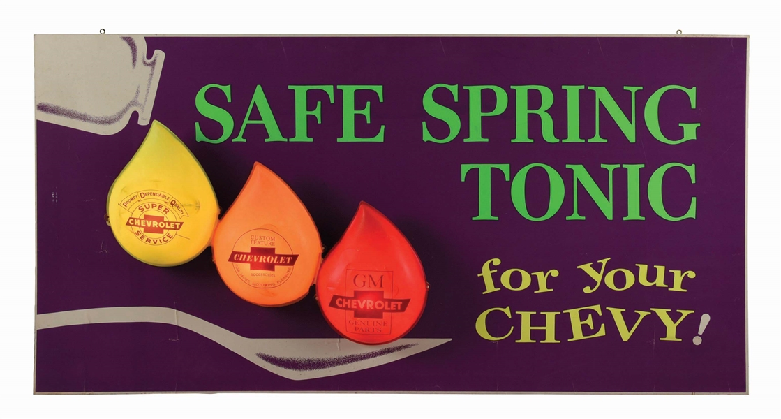 SAFE SPRING TONIC FOR YOUR CHEVY THREE DIMENSIONAL LIGHT UP SIGN. 