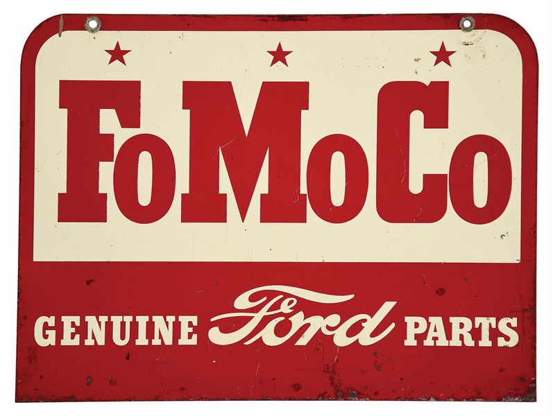 FORD MOTOR COMPANY GENUINE FORD PARTS TIN SIGN.