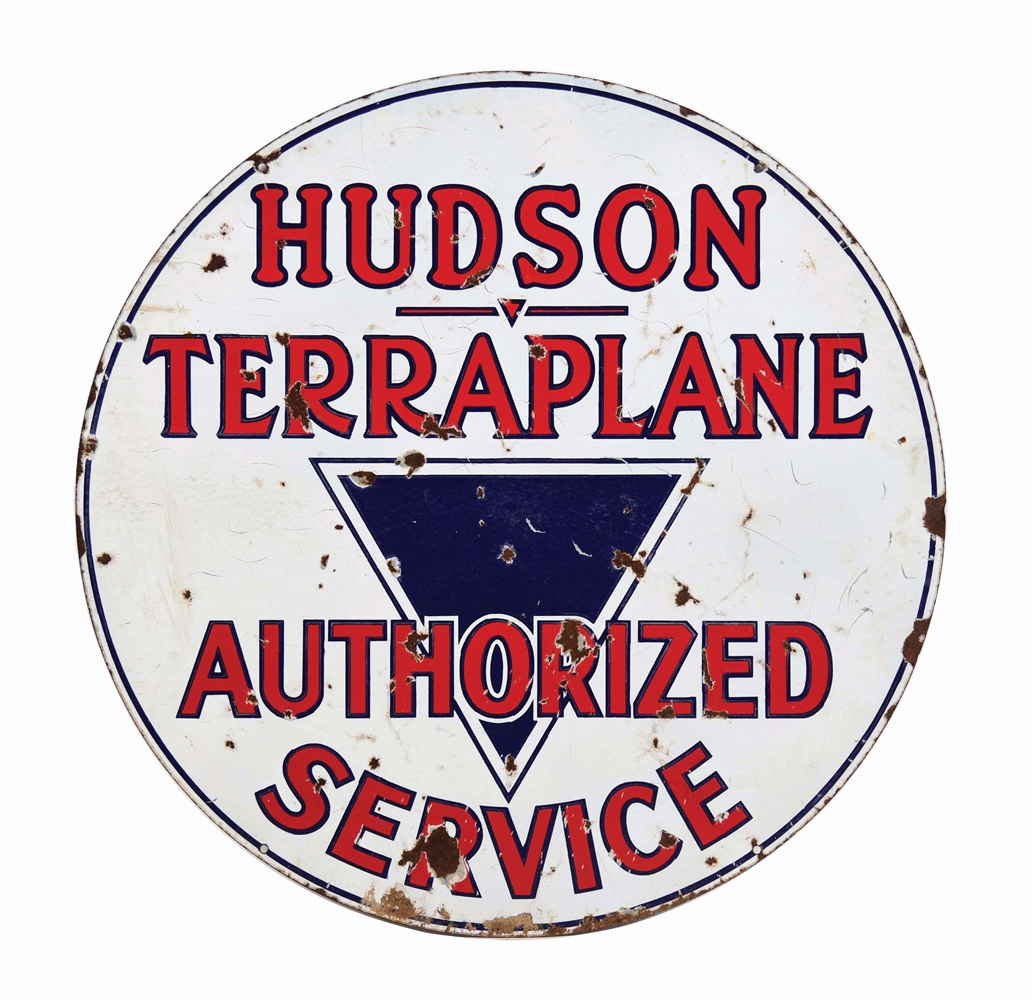 HUDSON TERRAPLANE AUTHORIZED SERVICE SIGN.