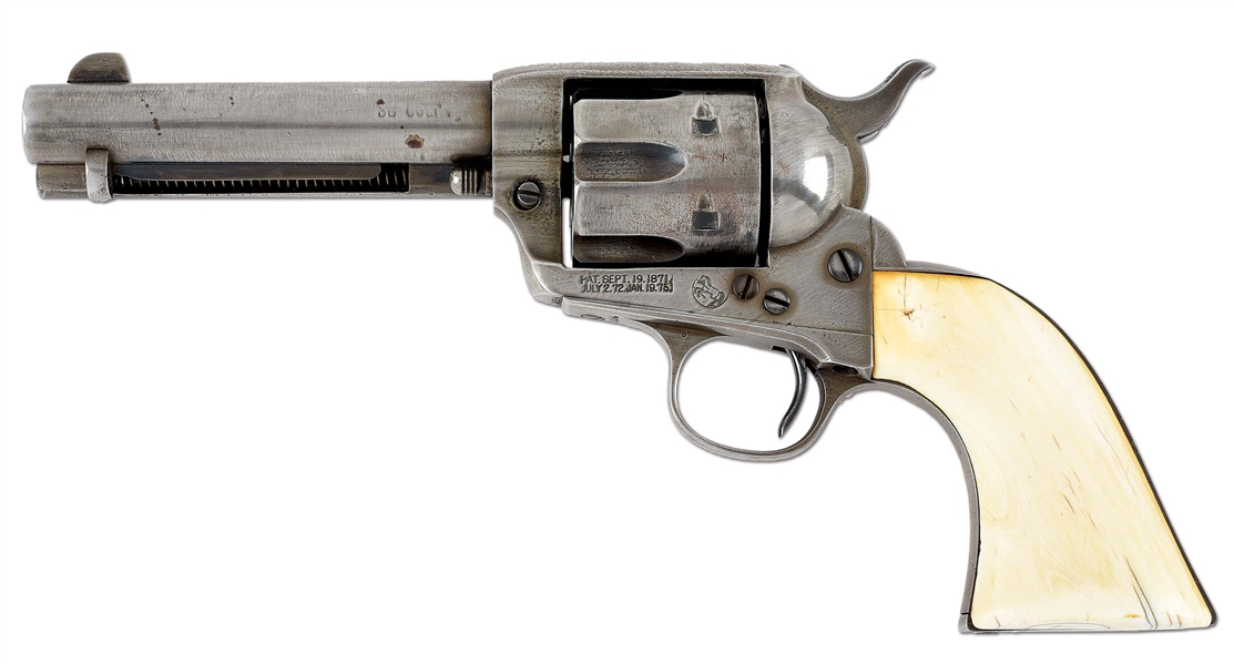 (C) COLT SINGLE ACTION ARMY REVOLVER IN .38 COLT.