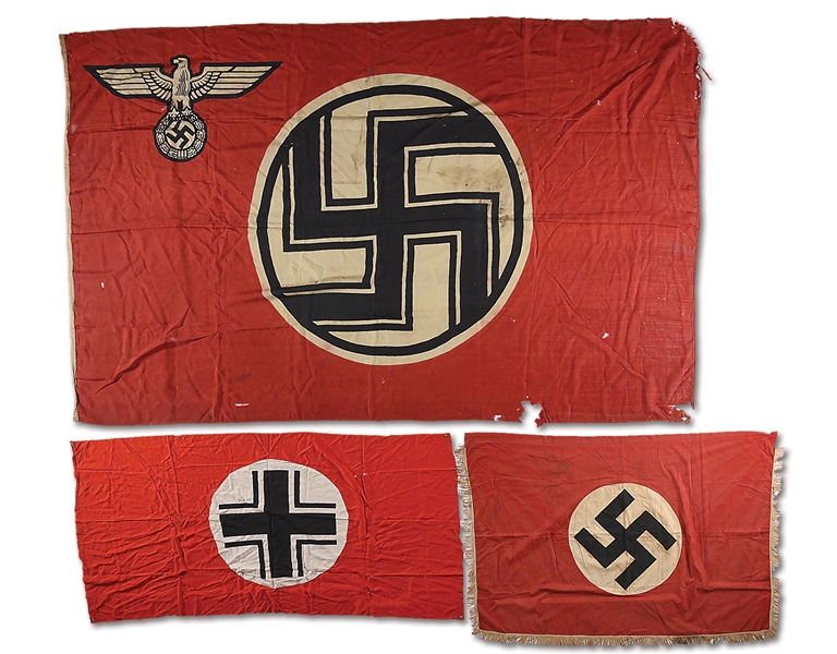 LOT OF 3: THIRD REICH FLAGS