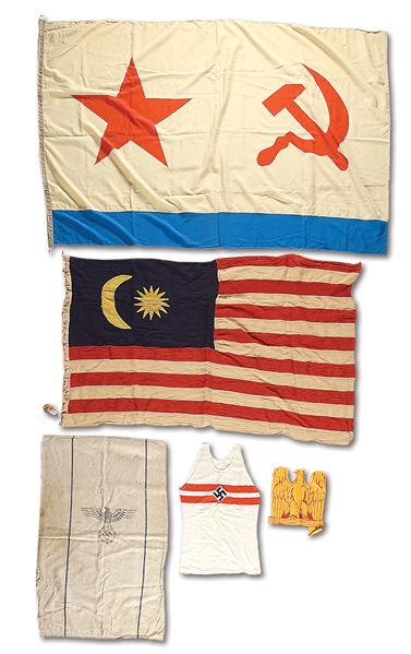 LOT OF 5: MISCELLANEOUS FLAGS