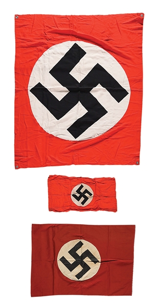 LOT OF 3: THIRD REICH FLAGS