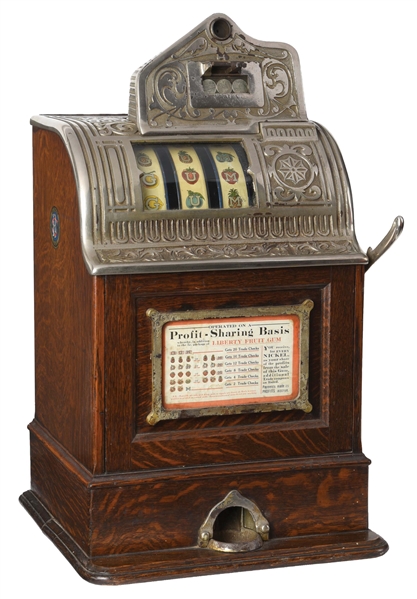 5¢ CAILLE BROS. OPERATORS BELL SLOT MACHINE.