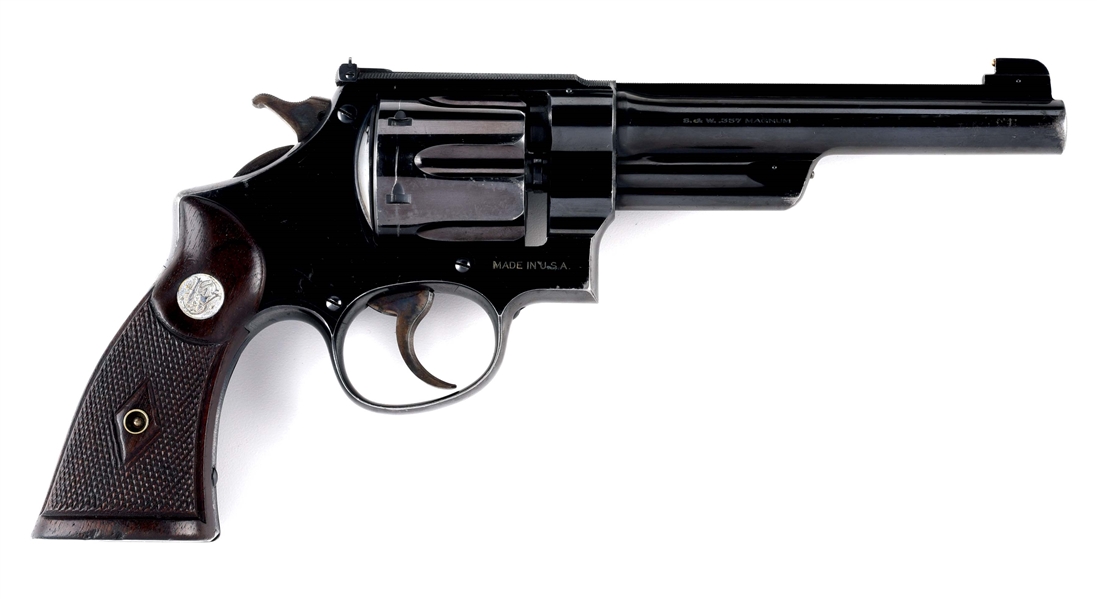 (C) PRE-WAR SMITH & WESSON REGISTERED MAGNUM DOUBLE ACTION REVOLVER.