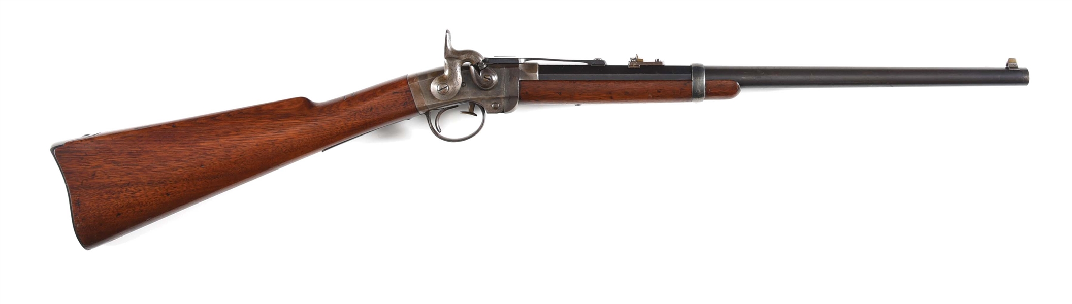 (A) SMITH PERCUSSION CARBINE MARKED POULTNEY & TRIMBLE OF BALTIMORE.