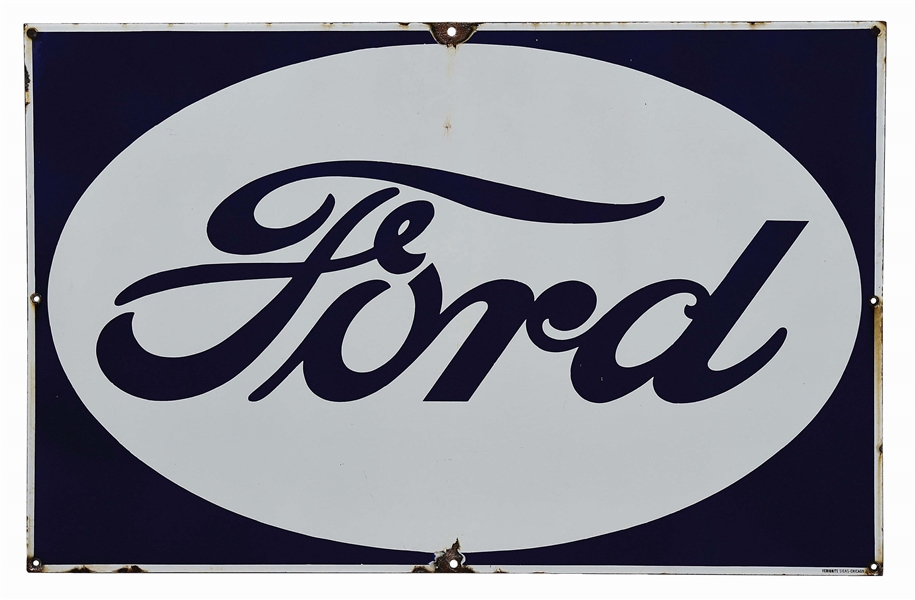 FORD MOTOR COMPANY PORCELAIN SIGN W/ FORD SCRIPT. 