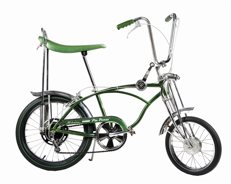 1969 SCHWINN GREEN KRATE "PEA PICKER" STING-RAY BICYCLE.