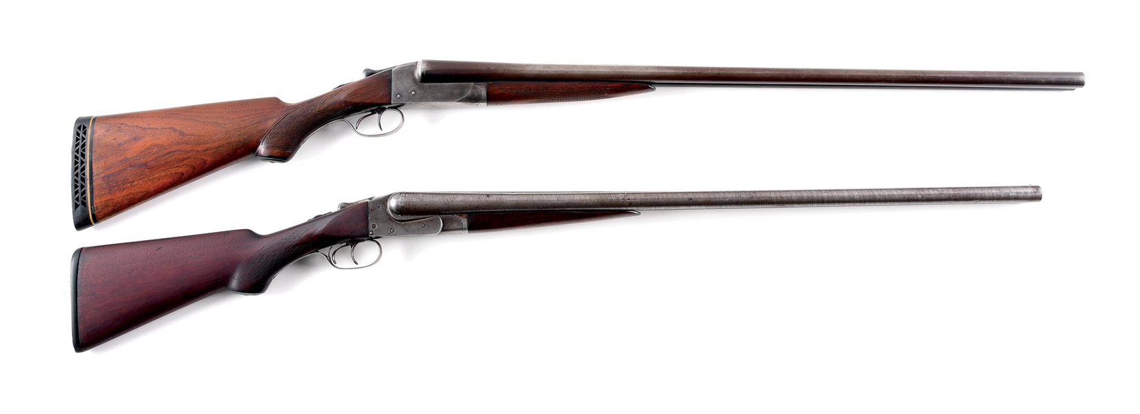 (C) LOT OF 2: ITHACA SIDE BY SIDE SHOTGUNS.