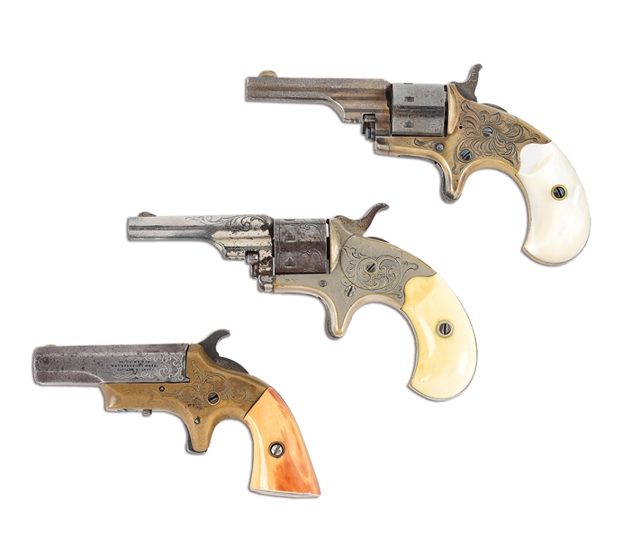 (A) LOT OF 3: COLT REVOLVERS AND SOUTHERN HR DERINGER.