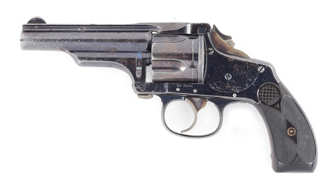 (A) BLUED MERWIN HULBERT POCKET MODEL .38 DOUBLE ACTION REVOLVER.