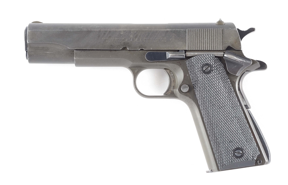 (C) COLT 1911A1 WITH SLIDE MARKED "PROPERTY OF THE STATE OF NEW YORK" (1952).