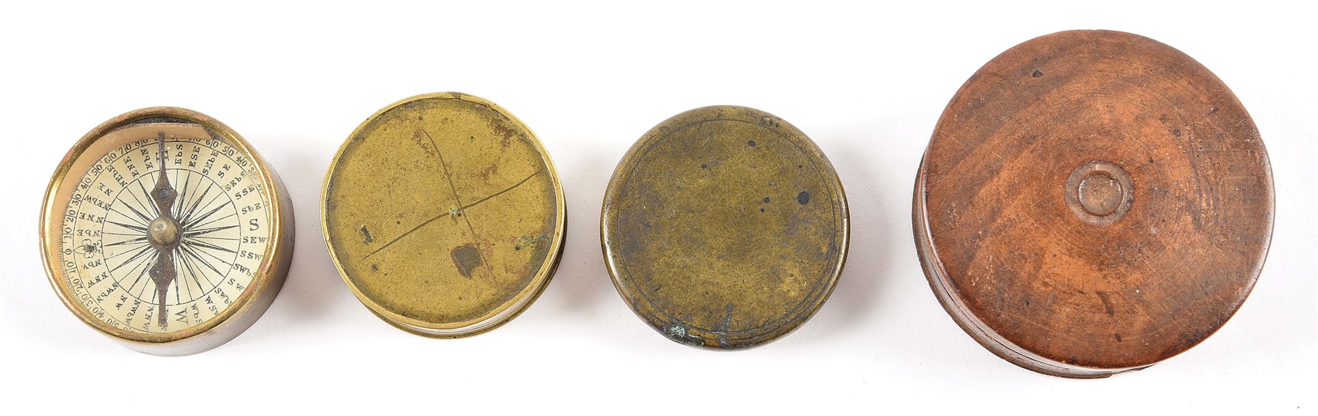 Lot Detail - LOT OF 8: FOUR COMPASSES & FOUR WHISTLES.
