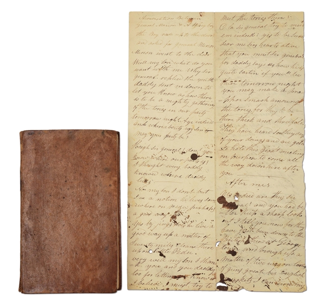 MANUSCRIPT OF "MARION AND A WHIG BOY" WITH HORRYS "LIFE OF MARION" (LOT OF 2).
