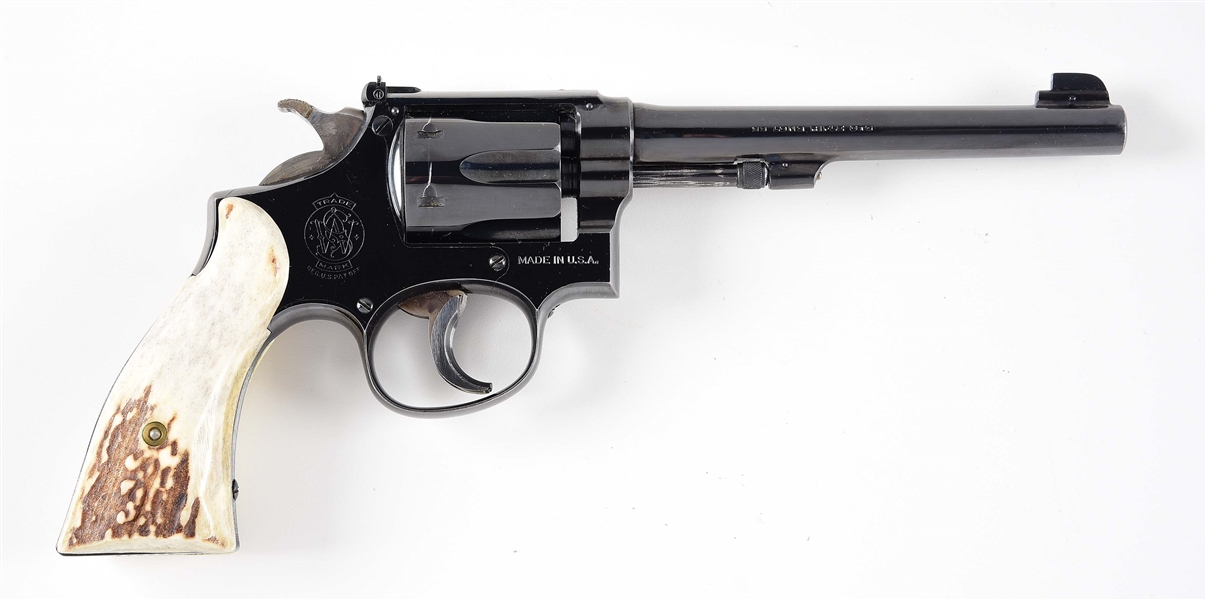 (C) SMITH AND WESSON K-22 OUTDOORSMAN REVOLVER.