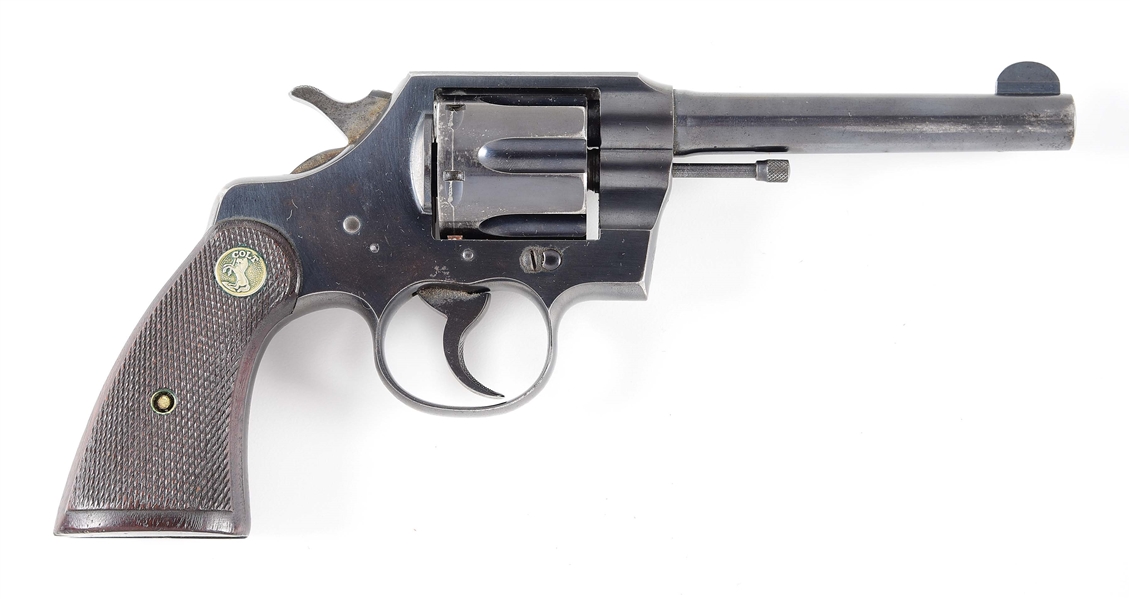 (C) COLT OFFICIAL POLICE DOUBLE ACTION REVOLVER.