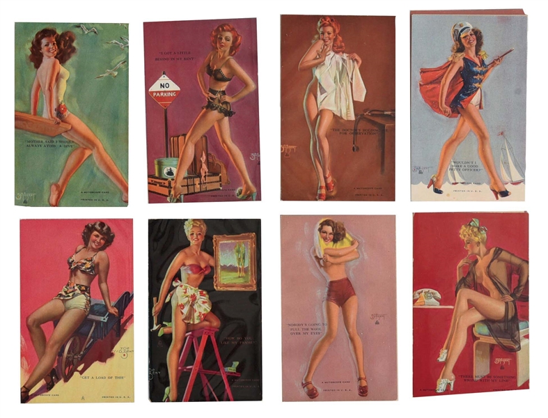 150+ VINTAGE MUTOSCOPE PIN-UP GIRL CARDS.