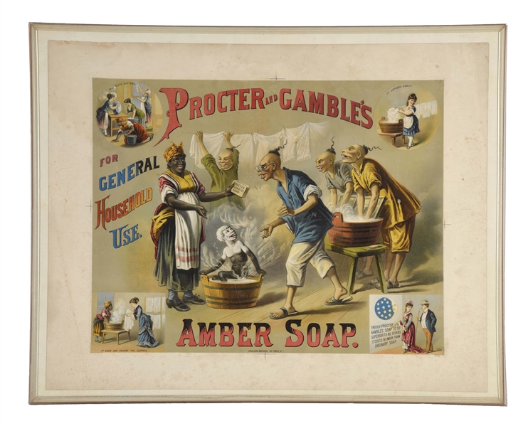 HISTORICAL PROCTER AND GAMBLES AMBER SOAP ADVERTISING SIGN.
