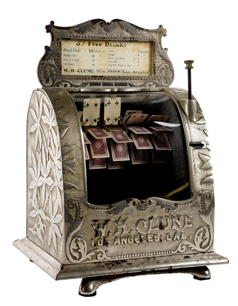 5¢ W. H. CLUNE CARD MACHINE TRADE STIMULATOR.