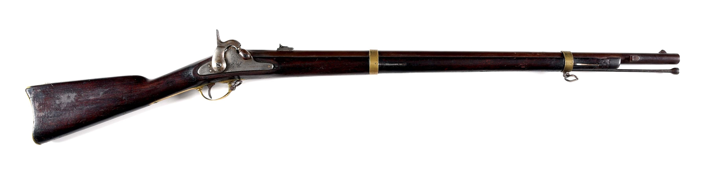 (A) CSA MARKED FAYETTEVILLE MODEL 1855 PERCUSSION RIFLE.