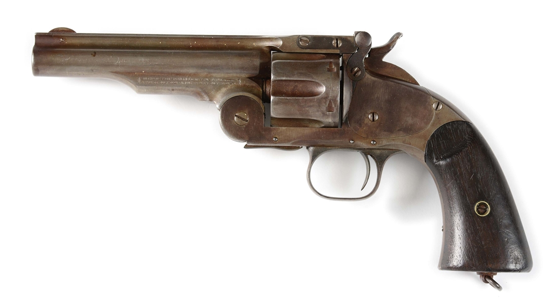 (A) WELLS FARGO MARKED SMITH & WESSON SECOND MODEL SCHOFIELD SINGLE ACTION REVOLVER.