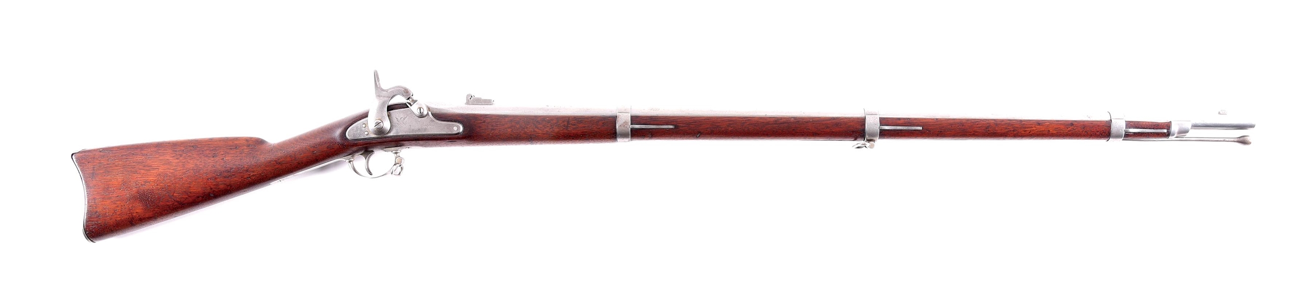 (A) SPRINGFIELD MODEL 1861 PERCUSSION RIFLED MUSKET.