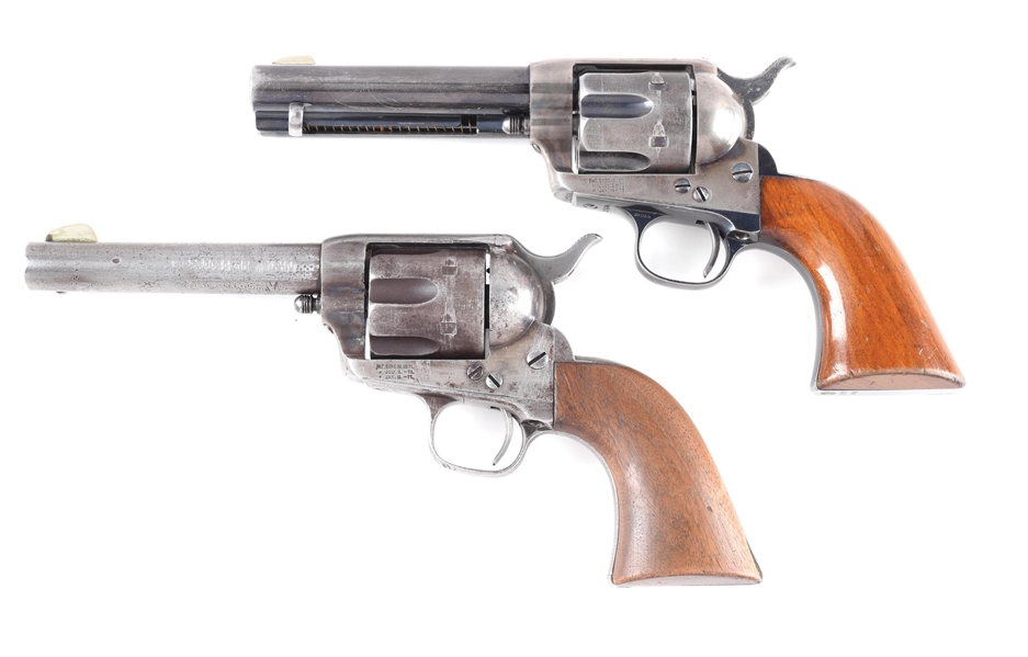 (A) LOT OF 2: COLT SINGLE ACTION ARMY REVOLVERS.
