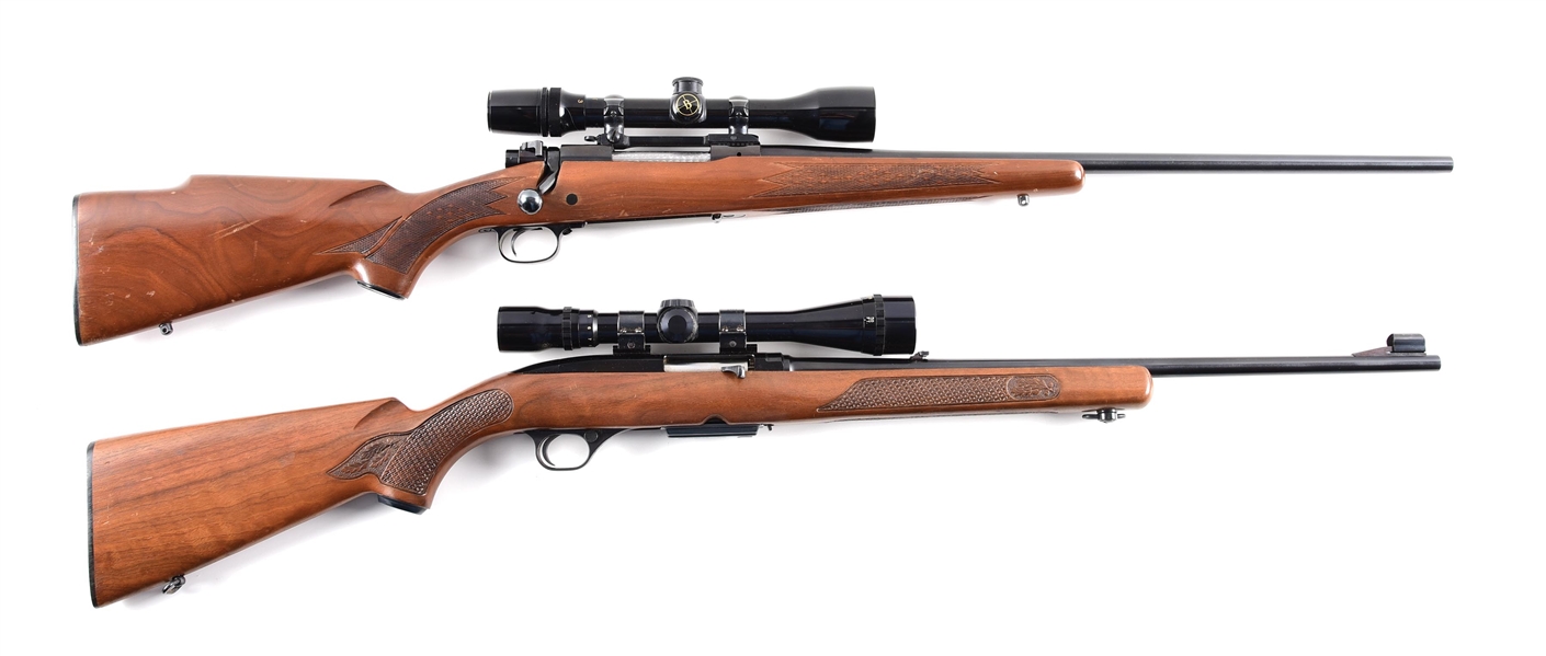 (C) LOT OF 2: WINCHESTER MODEL 70 AND 100 RIFLES.