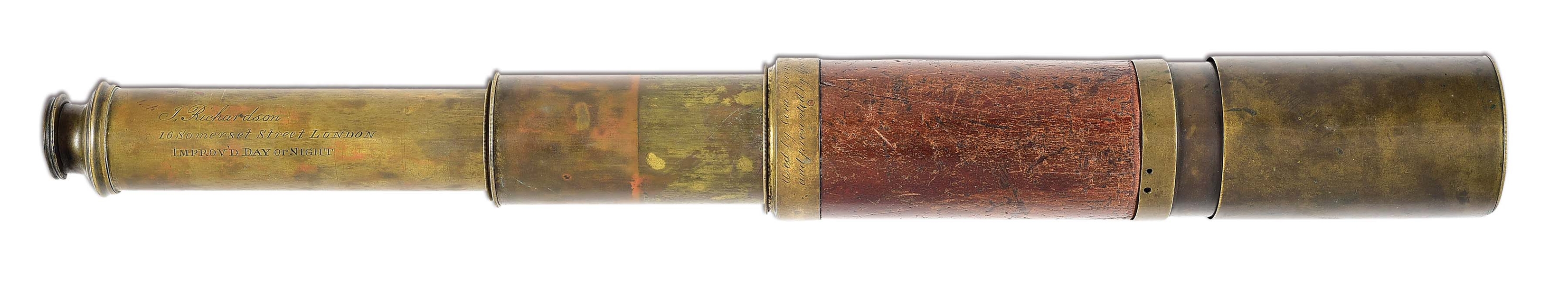OLIVER H. PERRYS TELESCOPE FROM LAKE ERIE BATTLE, PRESENTED TO WILLIAM HENRY HARRISON AND USED AT THE THAMES, 1813.