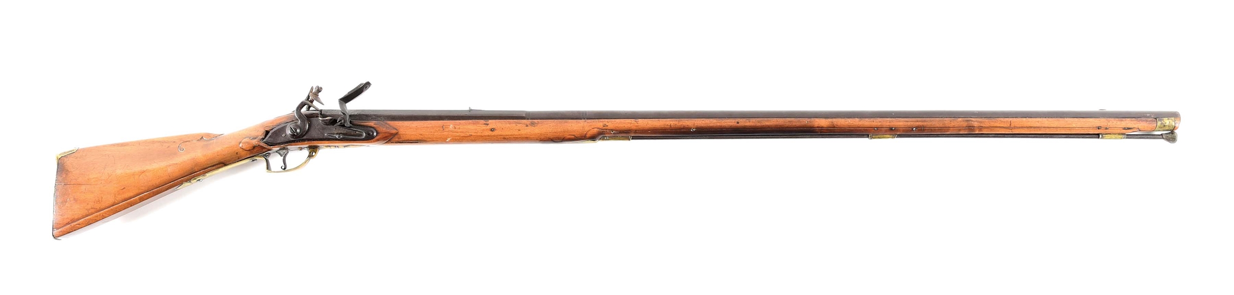 (A) EARLY AMERICAN RELIEF CARVED FLINTLOCK FOWLER, SHUMWAY RIFLE NO. 102.
