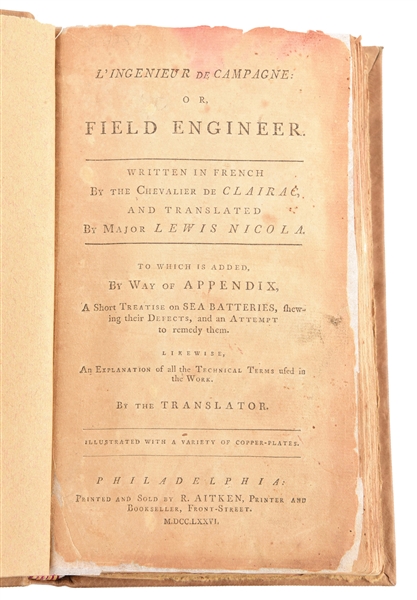 THE FIRST AMERICAN MANUAL ON MILITARY FORTIFICATIONS, 1776