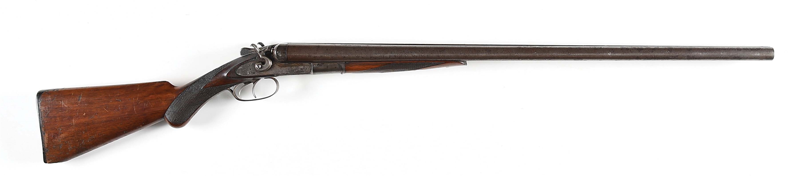 (A) REMINGTON MODEL 1885 HAMMER 10GA SIDE BY SIDE SHOTGUN.