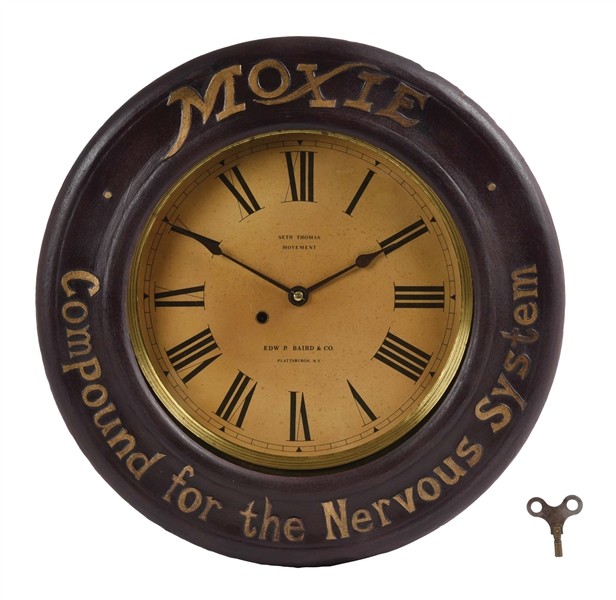 ORIGINAL BAIRD CLOCK ADVERTISING MOXIE.