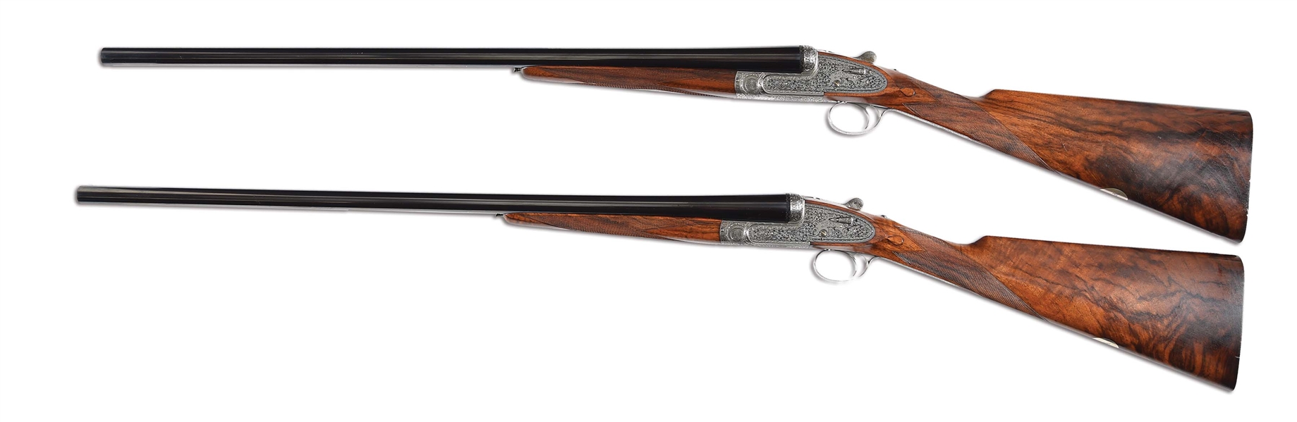 (M) MATCHED PAIR OF HOLLAND AND HOLLAND ROYAL SIDE BY SIDE 12 BORE SHOTGUNS IN CASE.