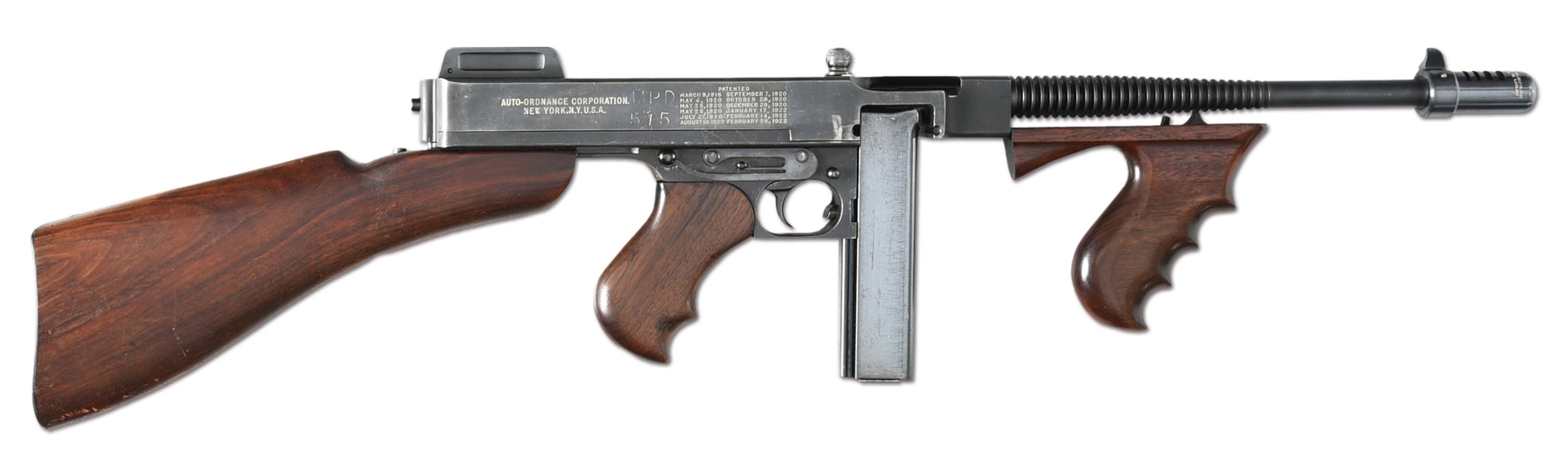 (N) FANTASTIC RARE SAVAGE MANUFACTURED AUTO ORDNANCE COMMERCIAL 1928 THOMPSON MACHINE GUN (CURIO & RELIC).