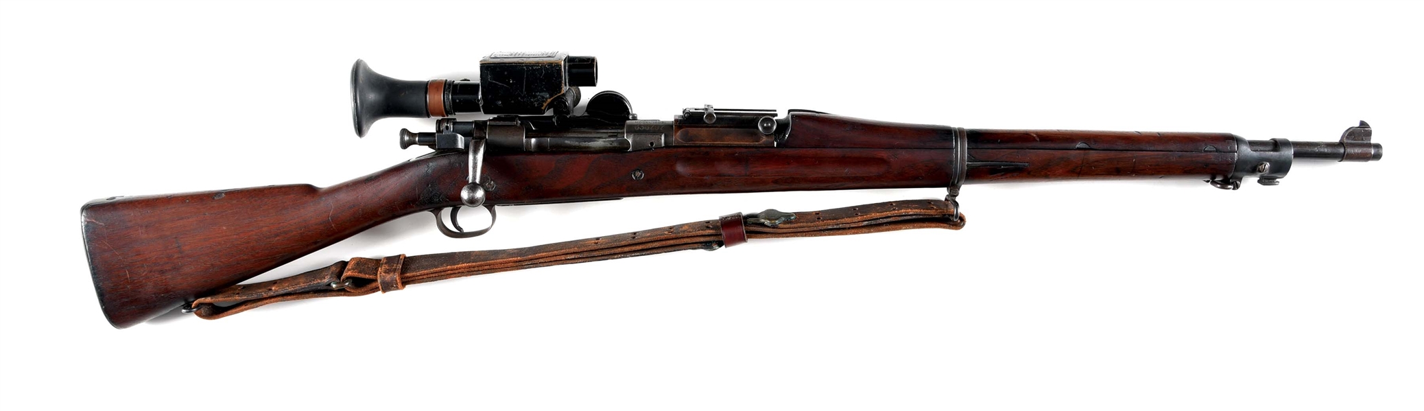 (C) SPRINGFIELD M1903 SNIPER BOLT ACTION RIFLE WITH WARNER-SWASEY SCOPE.