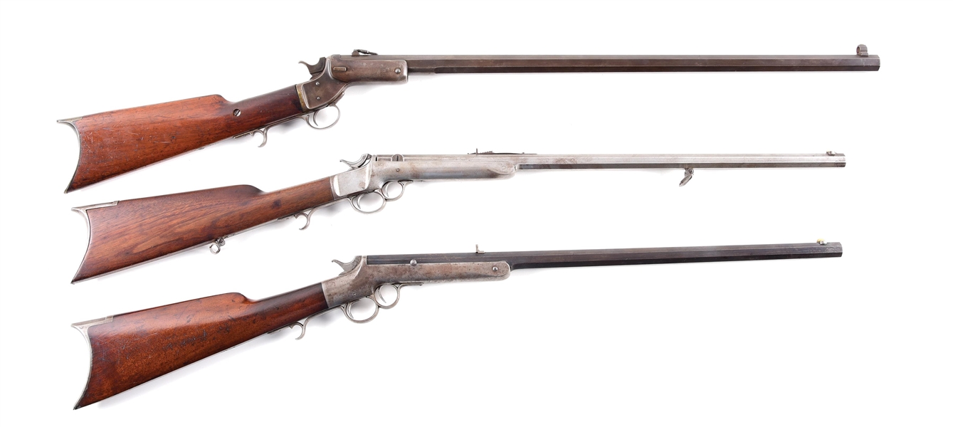 (A) LOT OF 3: STEVENS AND FRANK WESSON TIP UP SINGLE SHOT RIFLES,