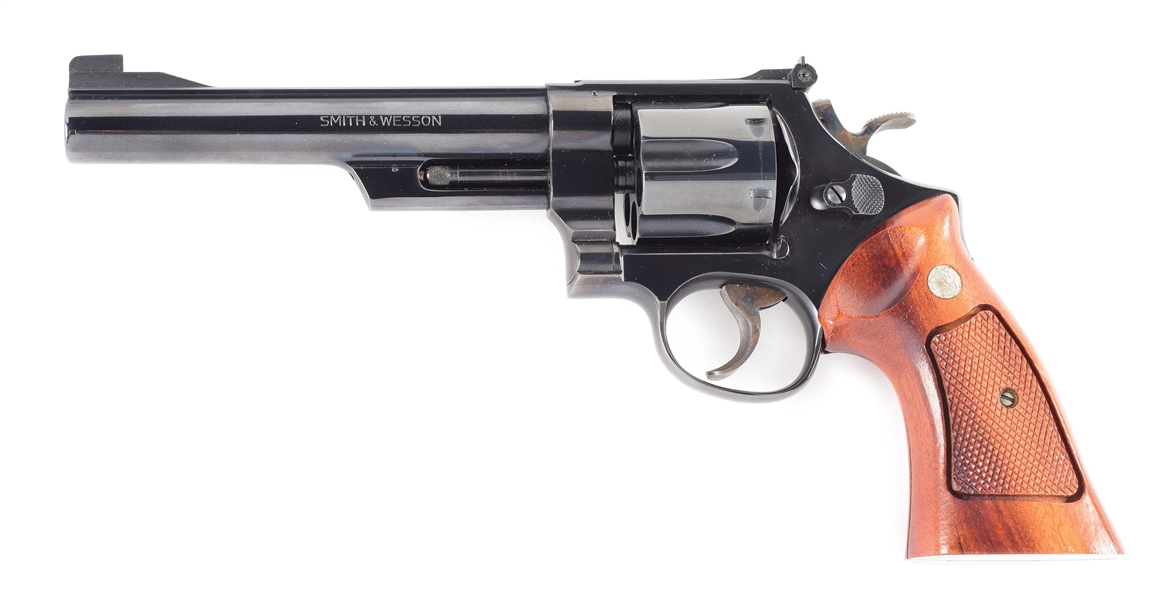 (C) CASED SMITH & WESSON MODEL 25-2 DOUBLE ACTION REVOLVER.