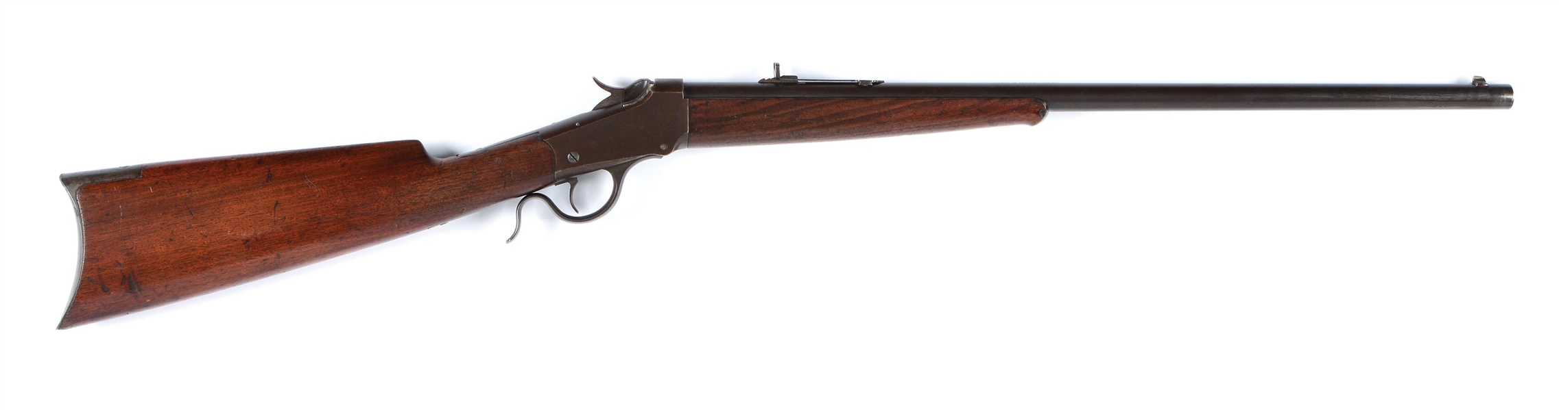 (A) WINCHESTER MODEL 1885 LOW WALL SINGLE SHOT RIFLE. 