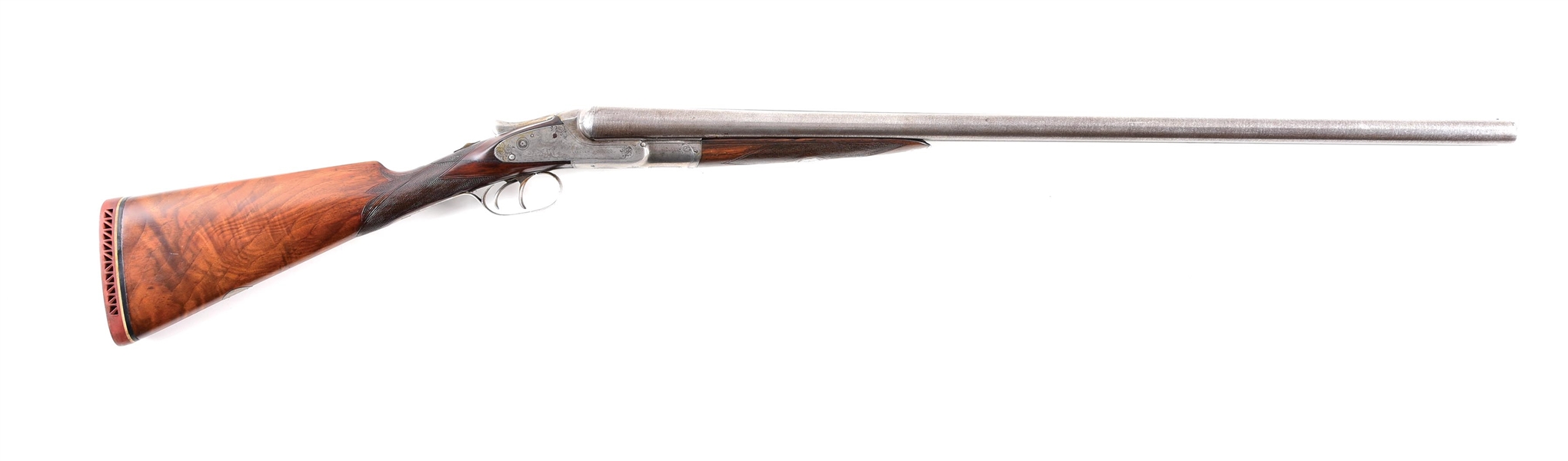 (A) LEFEVER GRADE E SIDE BY SIDE SHOTGUN.